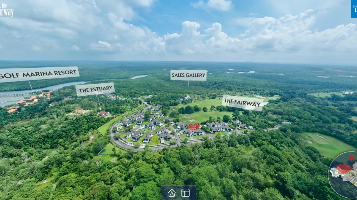 Sebana Cove aerial 360 tour preview